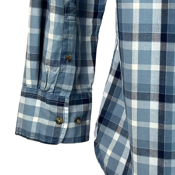 Tommy Hilfiger Mens Custom Fit Shirt Blue Plaid Long Sleeve Casual XL - Picture 7 of 10